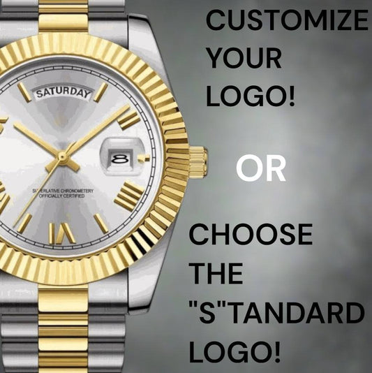 Modded Seiko DayDate White Roman Numerals Dial Two - Tone Series - MODTIME Creations 