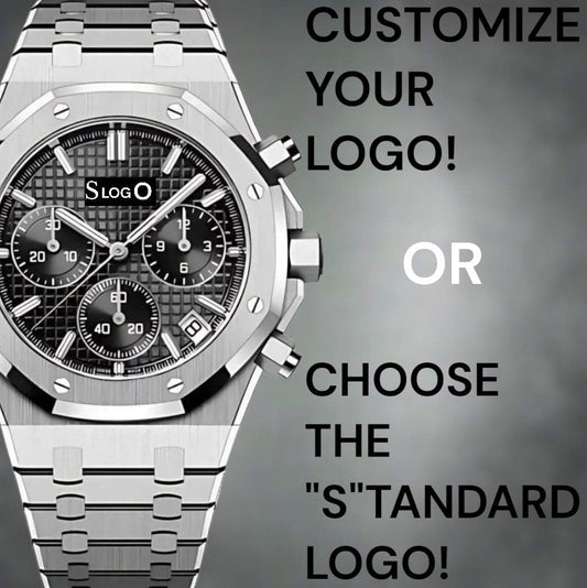 Modded Seiko Royal oak aka SeikOak Chronograph Series Black Dial - MODTIME Creations