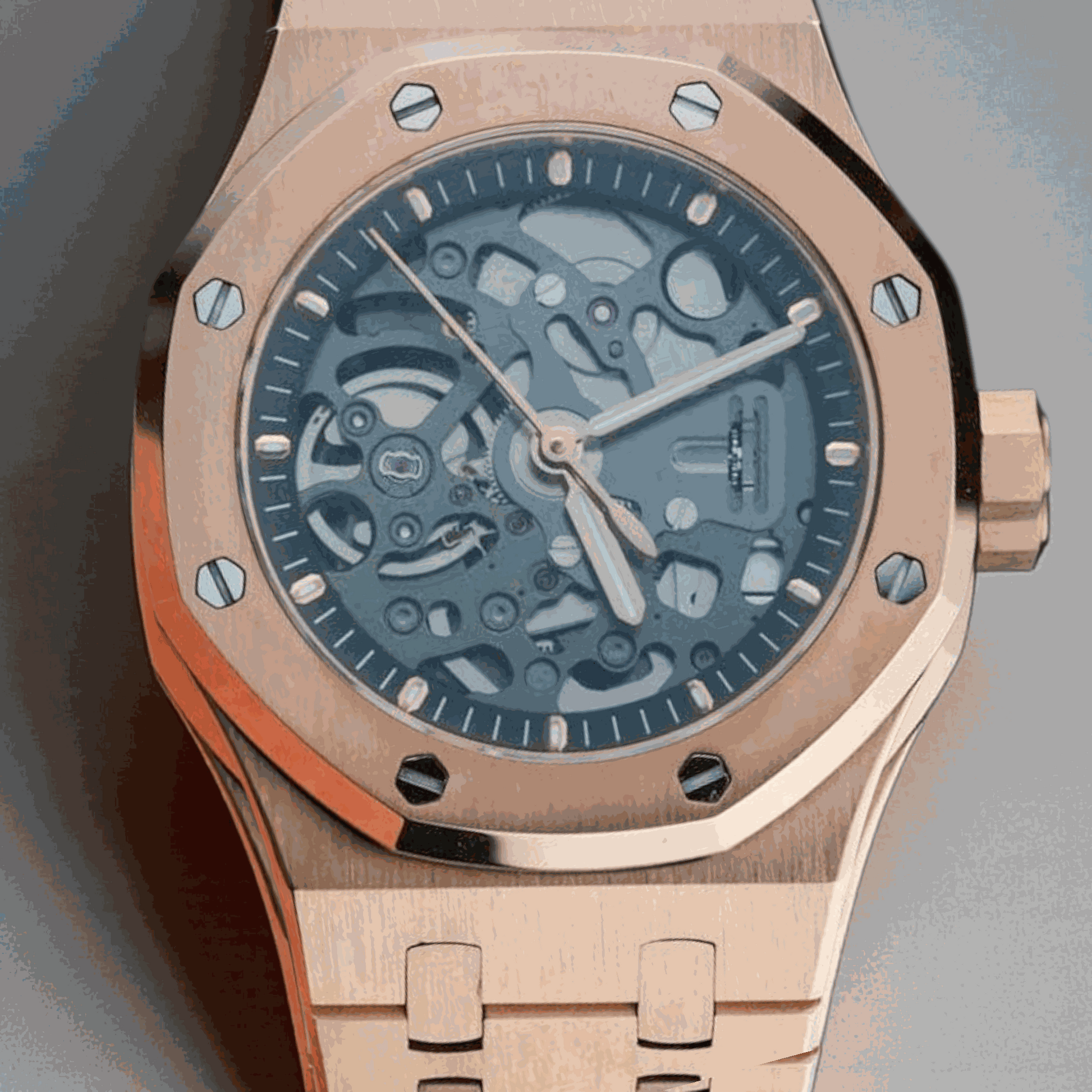 Modded S Heritage "Oak" Skeleton aka SeikOak Series - Gold - MODTIME