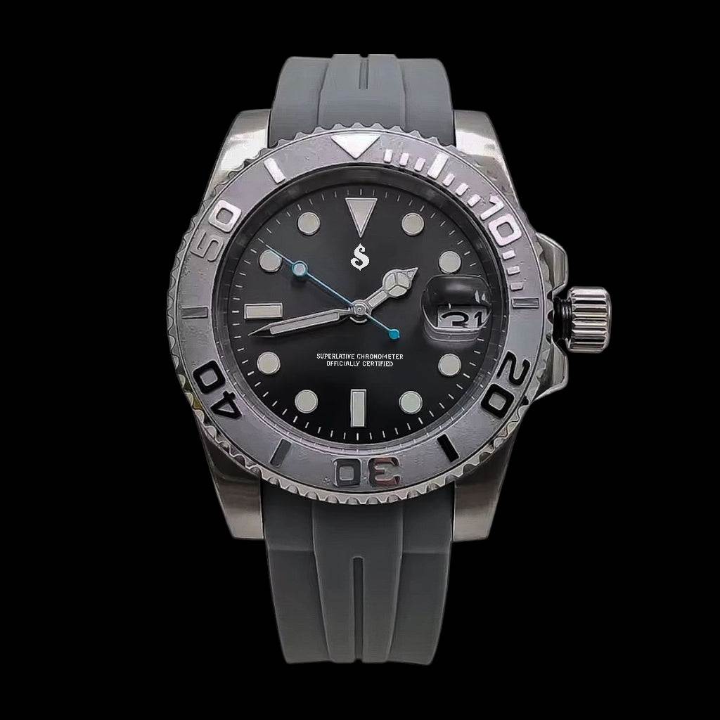 Modded Seiko Yachtmaster Rhodium aka Seikomaster Diver Series - Modtime Creations