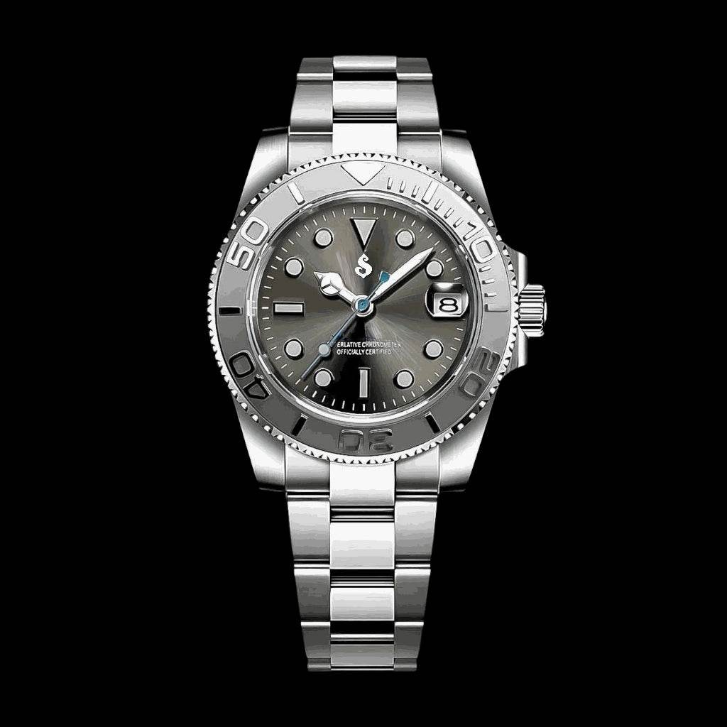 Modded Seiko Yachtmaster Rhodium aka Seikomaster Diver Series - Modtime Creations
