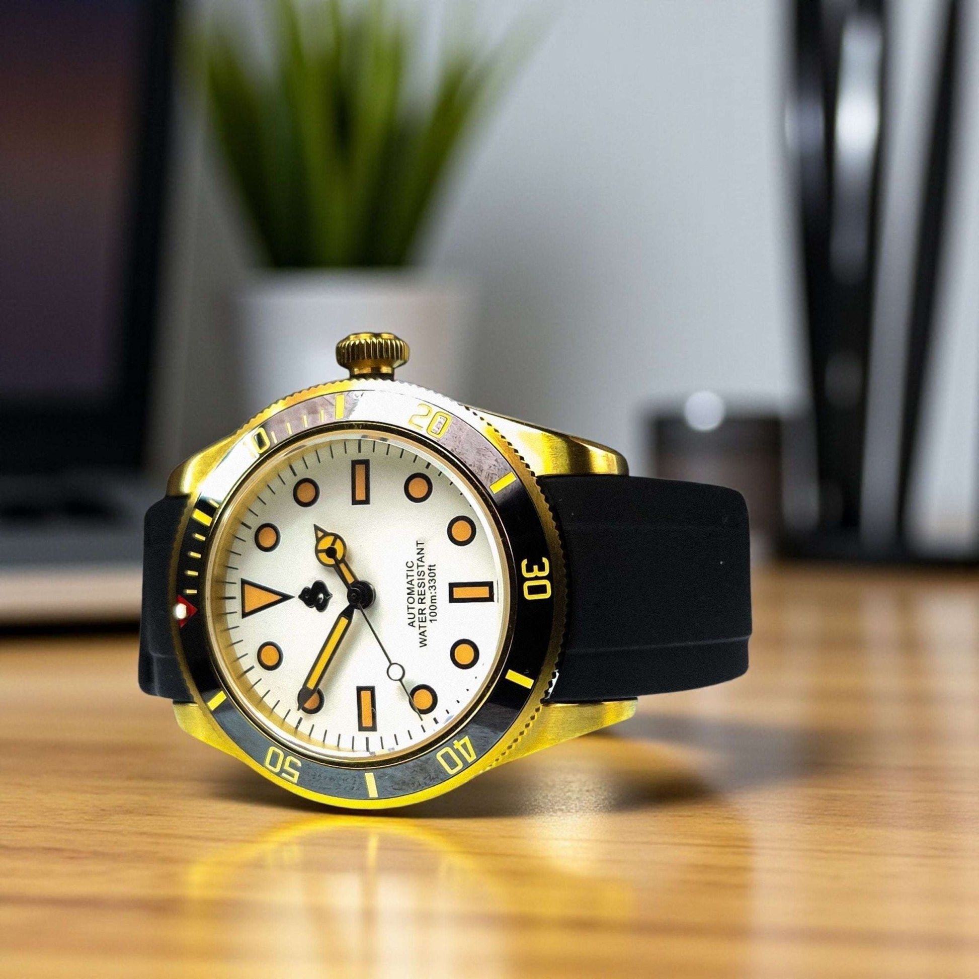 Modded Seiko Rose Gold Vintage Yachtmaster Diver Series - Modtime 