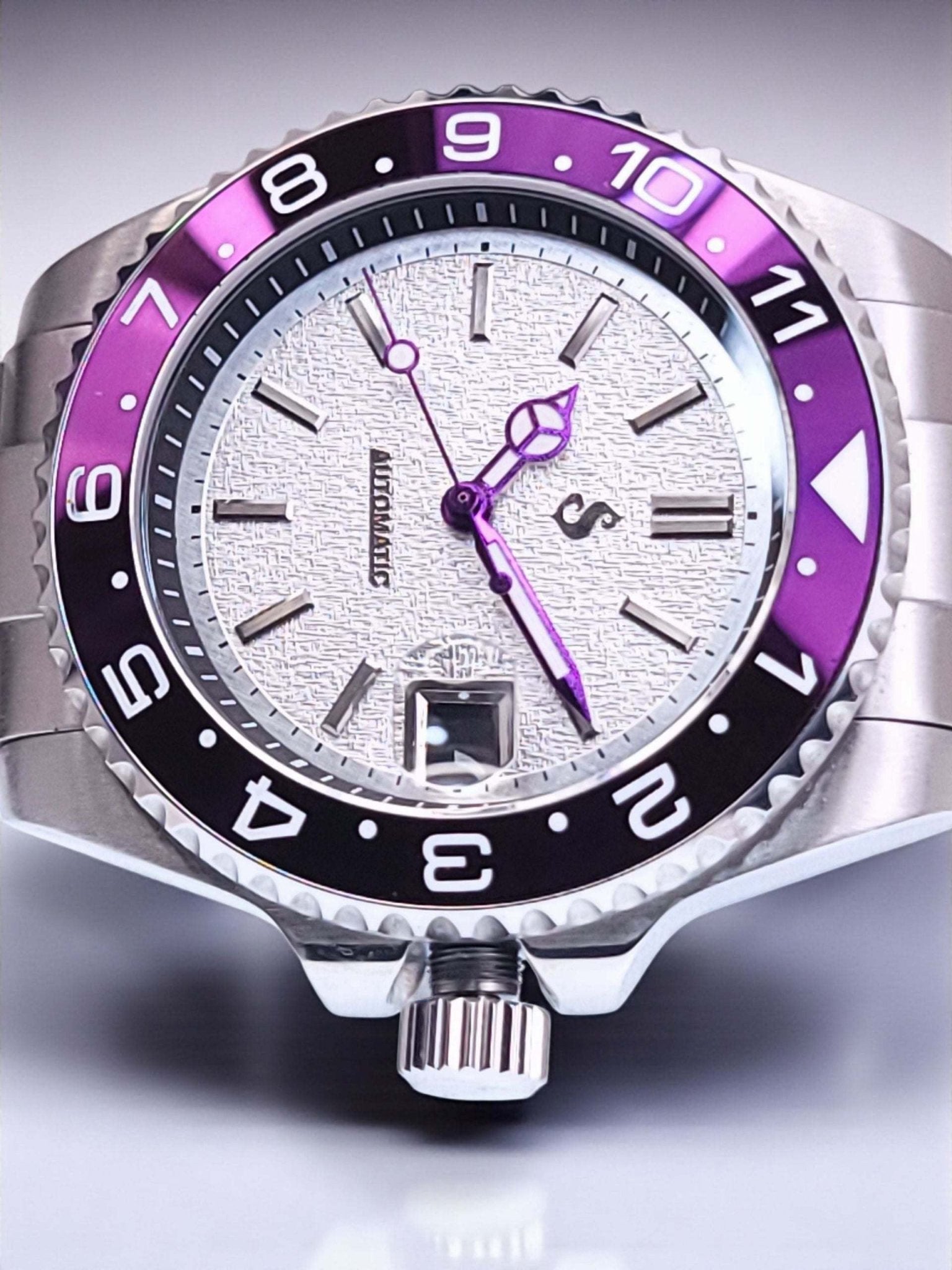 Modded Seiko Submariner Purple White Joker Sub Diver - Modtime