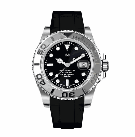 Modded Seiko Black Silver Yachtmaster Diver Series - MODTIME
