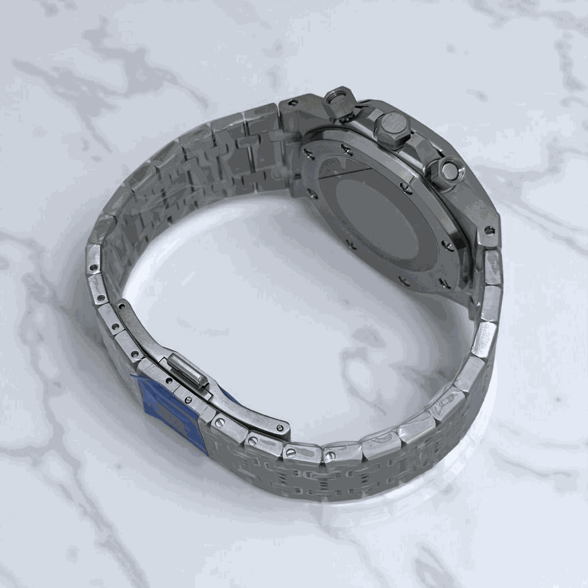 Modded Seiko Oak Custom Chrono Series Blue Dial - Modtime - MODTIME