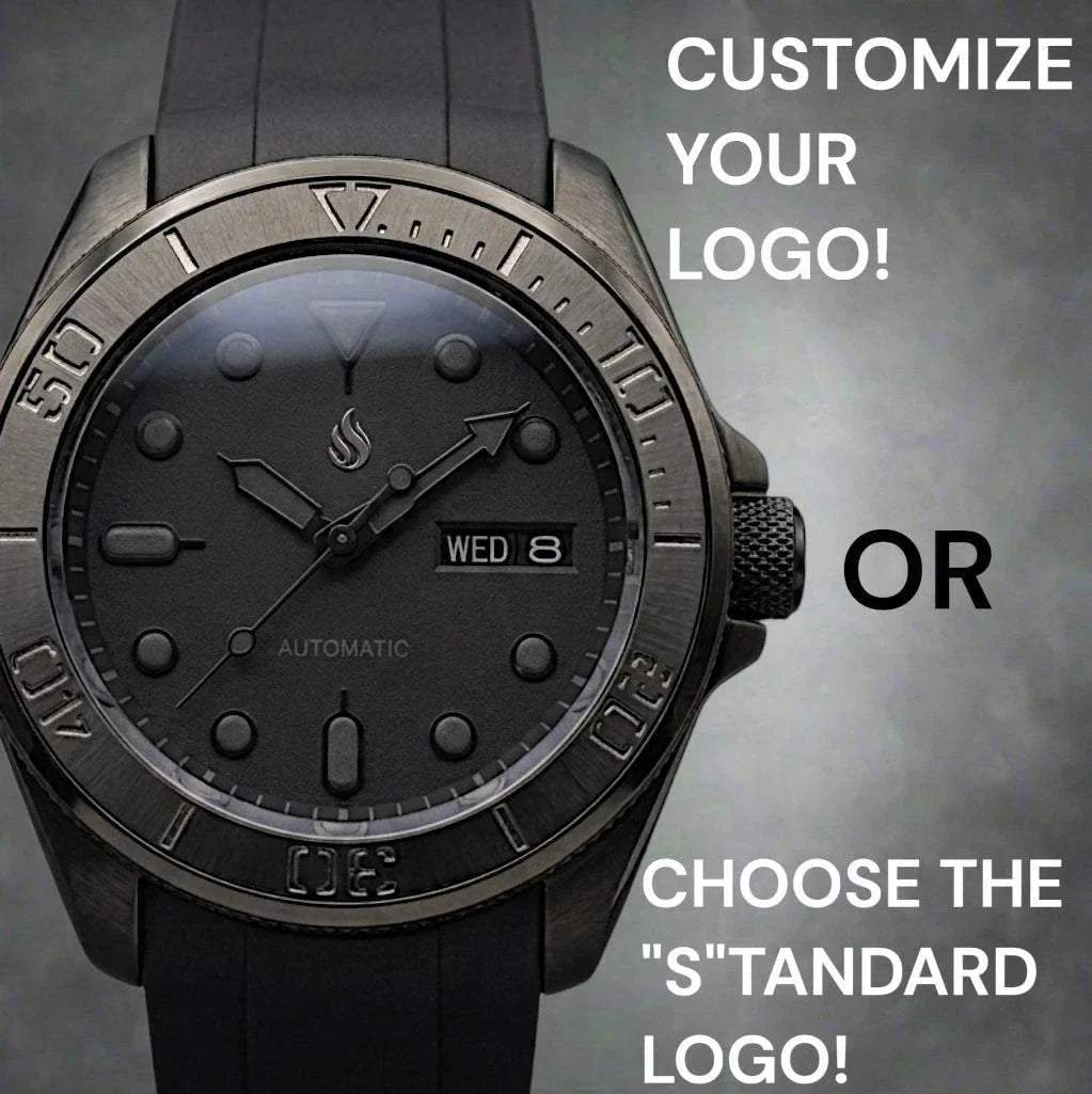 MODTIME Seiko Mod King Samurai Beast stealth diver watch with black ceramic bezel, stainless steel case, and rubber strap.