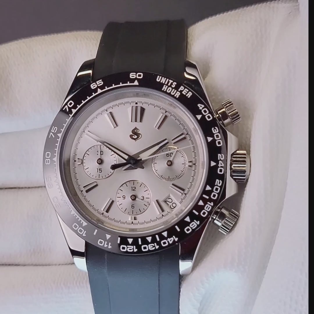 Seiko Mod Chronograph Grand Panda Dial Fusion - Modtime – MODTIME