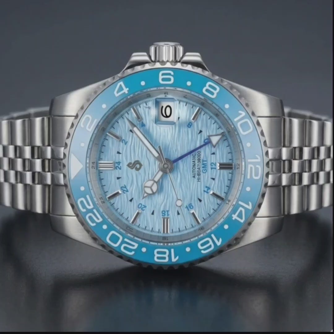 Seiko Mod Grand Seiko GMT Fusion Tiffany Blue Dial: Modtime Creations