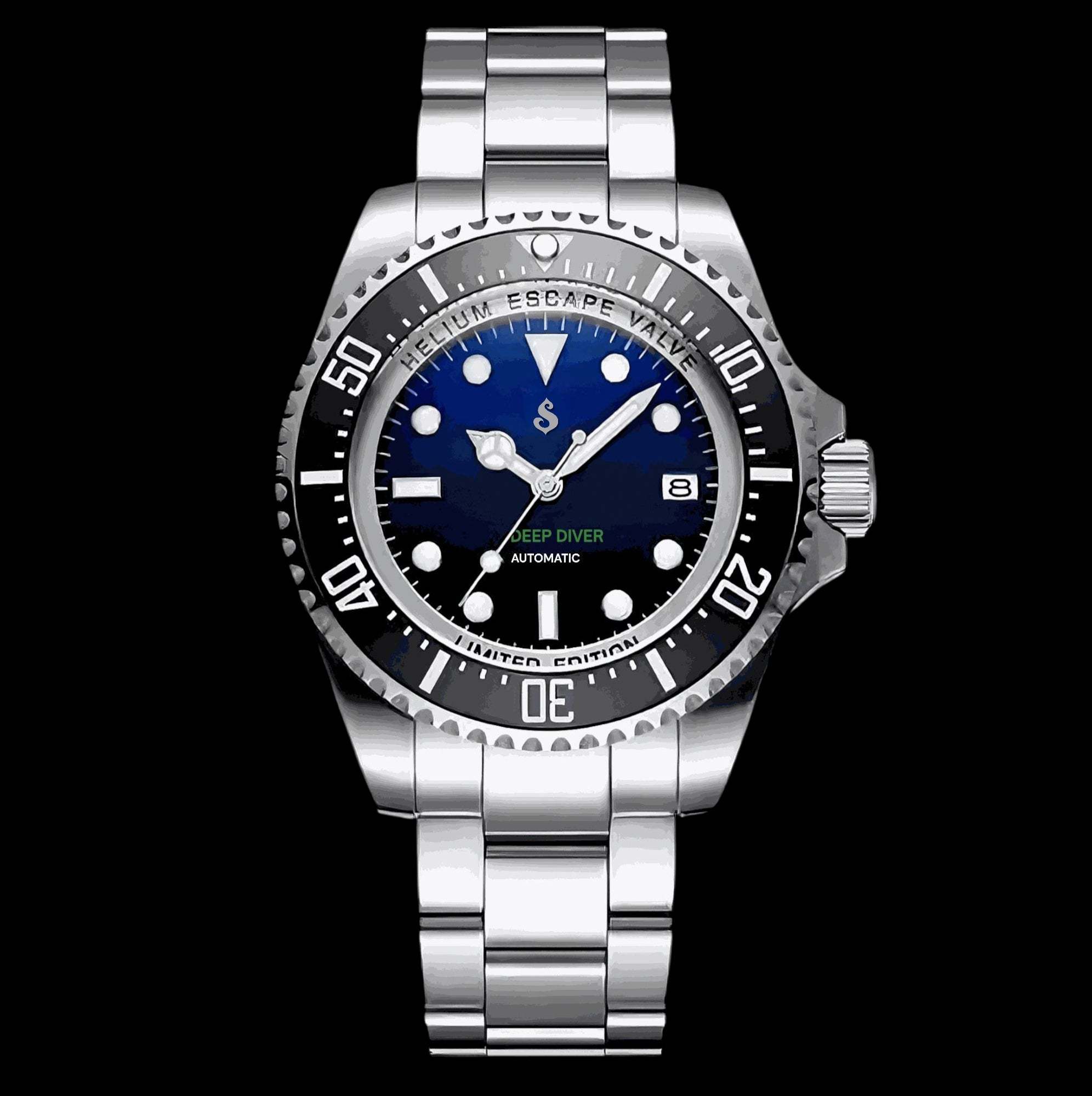 Seiko Mod Sea Dweller Blue black - Modtime Creations