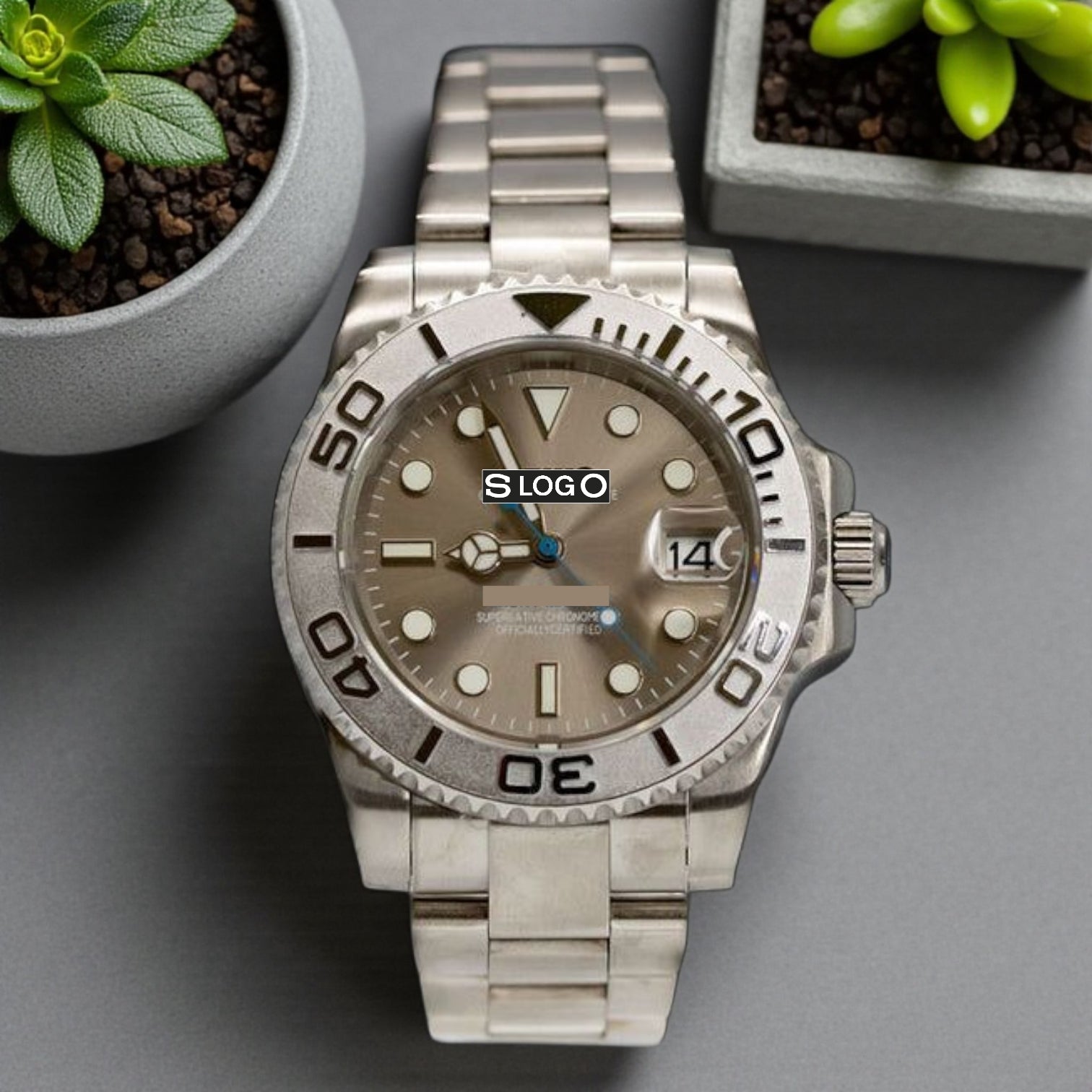 Seiko Mod watches Yachtmaster Siver Grey - Modtime Creations