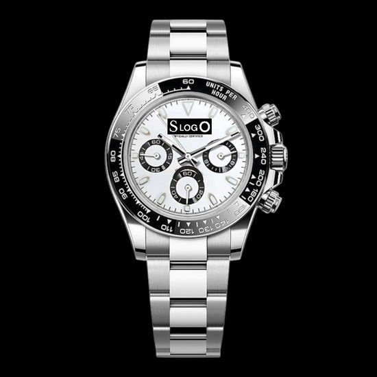 seiko mod Daytona white Dial watch 
