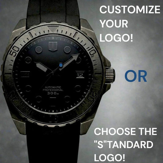 45MM King Samurai Black Stealth Diver Mod Watch Series - Modtime