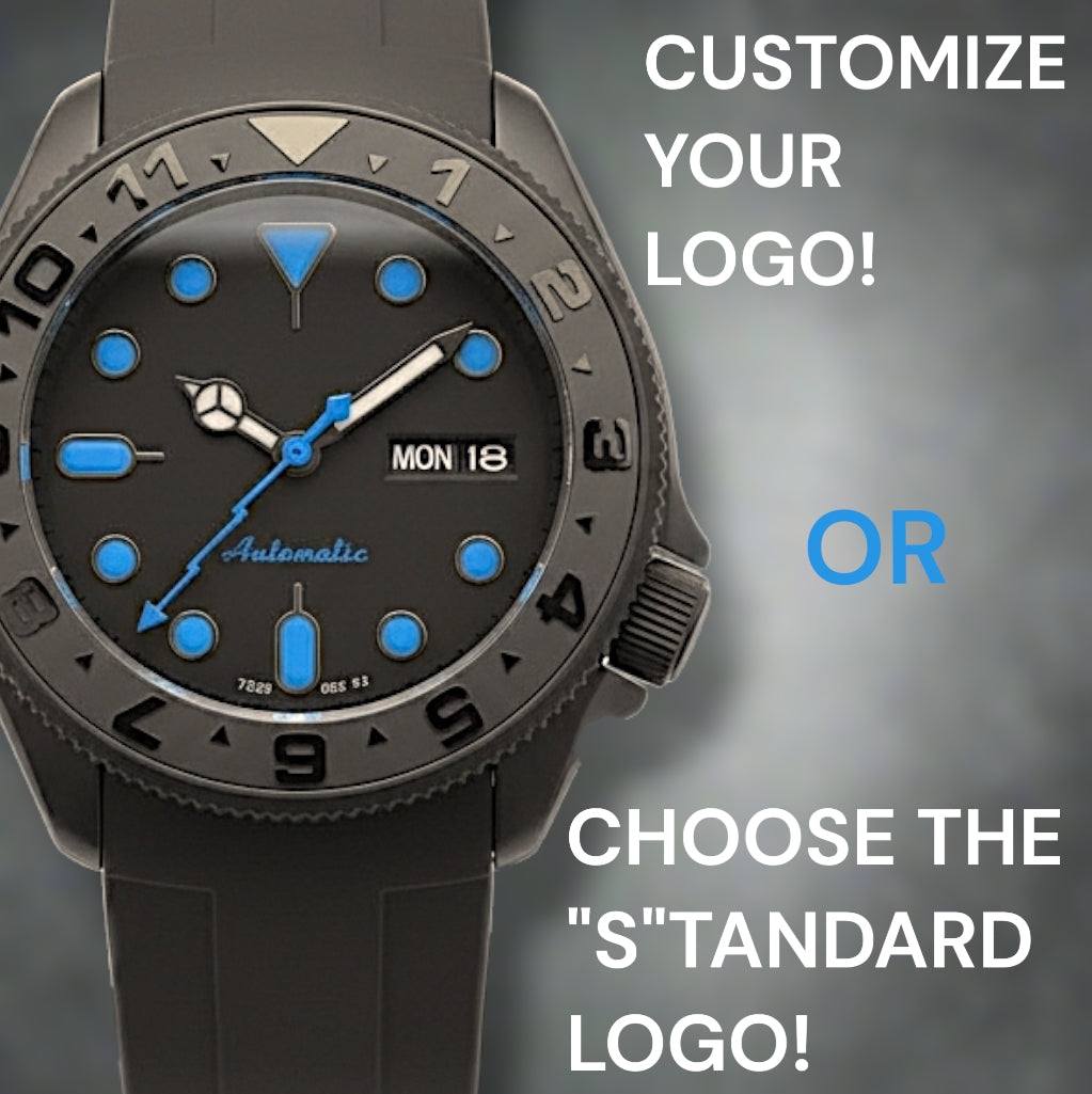 Seiko Mod Watches YachtMaster Diver Black Stealth Blue Ocean Dial at Modtime Creations