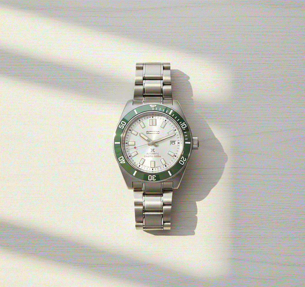 SeikMariner Green White Diver Vintage Mod - Modtime