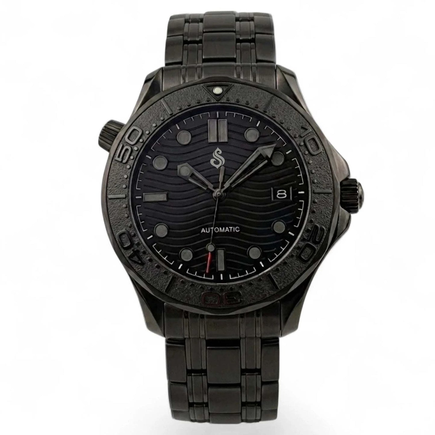 Stealth Black Dial 007 Master Mod Watch - Modtime