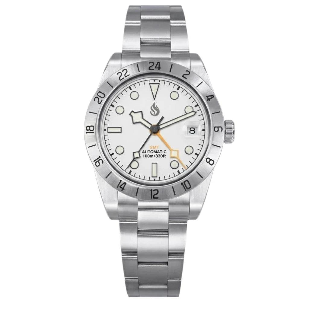Seiko Mod Watch Tudor Black Bay White Dial Stainless Steel Watches by Modtime Creations 