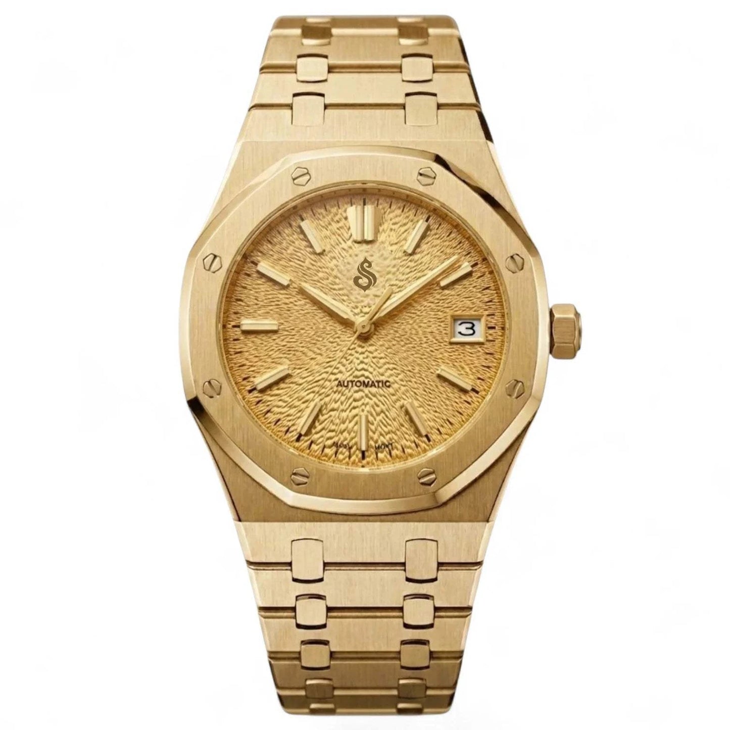 Seiko Mod - Royal Oak Textured Gold Grand Seiko GS Dial | Modtime Creations
