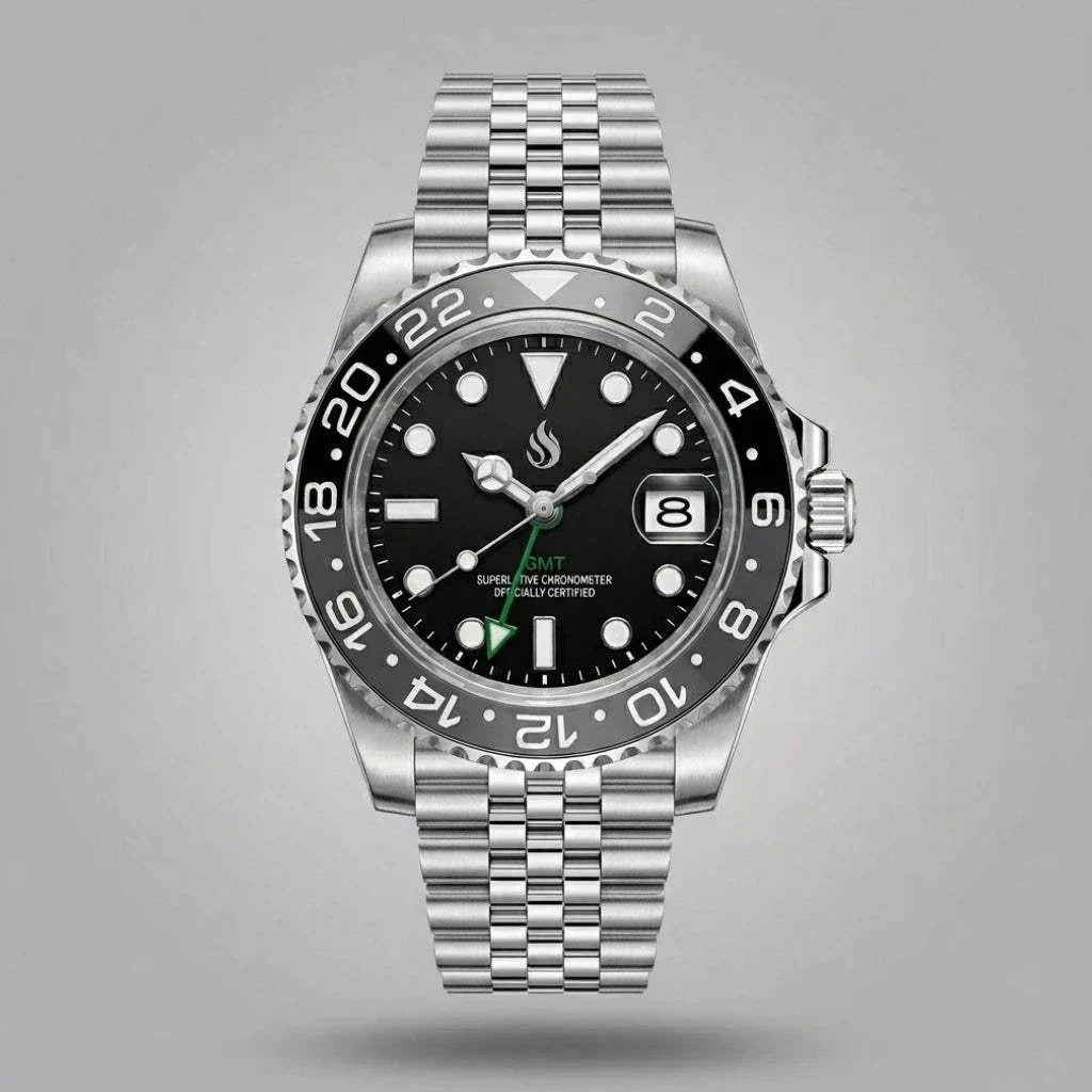 Seiko Mod Submariner Watch with a 42mm SKX Grey Black Bruce Wayne Bezel case built by Modtime Creations