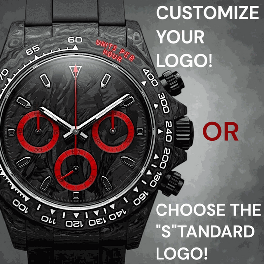 Seitona Mod Black Red Full Carbon Fiber Stealth Watch - Modtime Creations