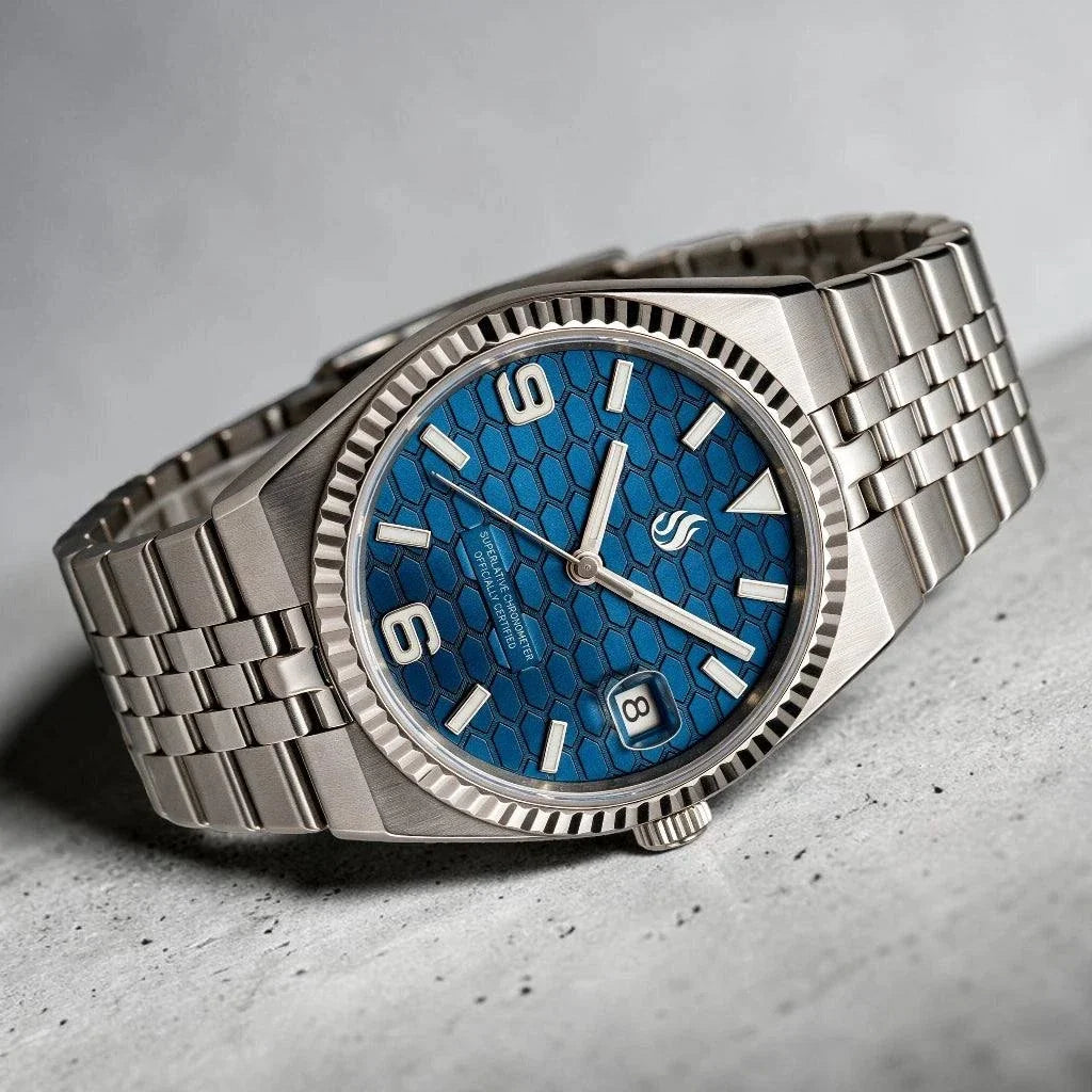 Seiko Mod Watches Land Dweller Blue Dial custom built by Modtime creations