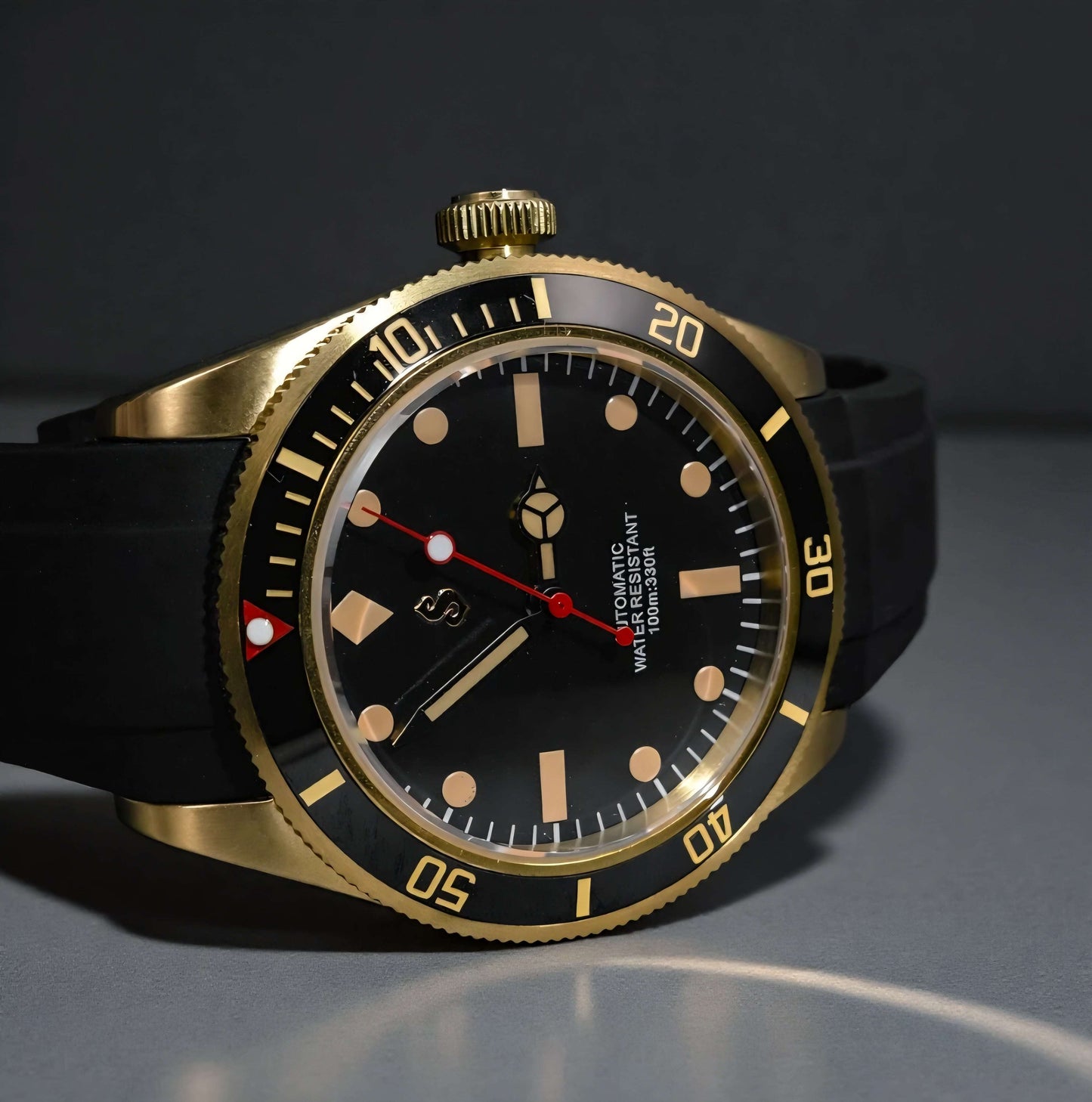 SeikMariner Vintage Black Gold Mod Diver Series - Modtime