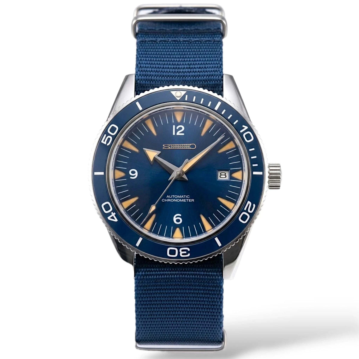 Seiko mod watch Seamaster 007 homage with NH35 movement and stainless steel case