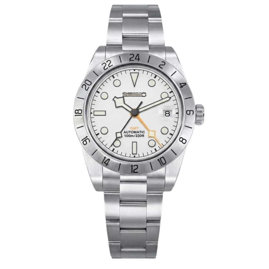 Seiko Mod Watch Tudor Black Bay White Dial Stainless Steel Watches by Modtime Creations 