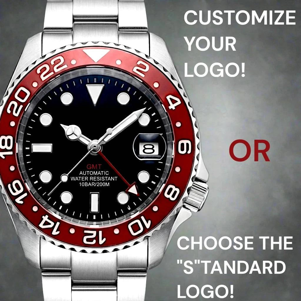 SeikMaster 42 MM SKX GMT Black Red Diver Mod Watch - Modtime Creations