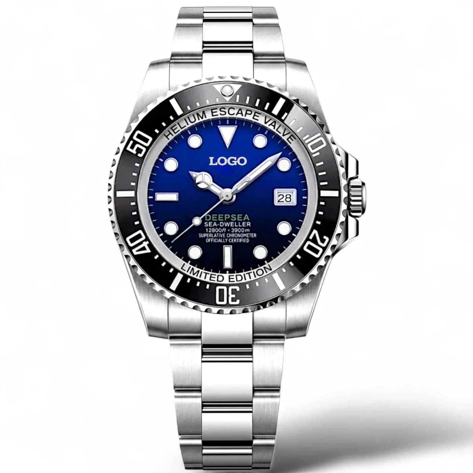 Deep Sea Dweller 44MM Deep Modded Seiko luxury diver watch with NH35 movement and sapphire crystal