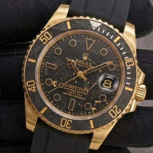 SeikMaster Black Gold " Relax" Carbon Fiber Mod Watch Series - Modtime Creations