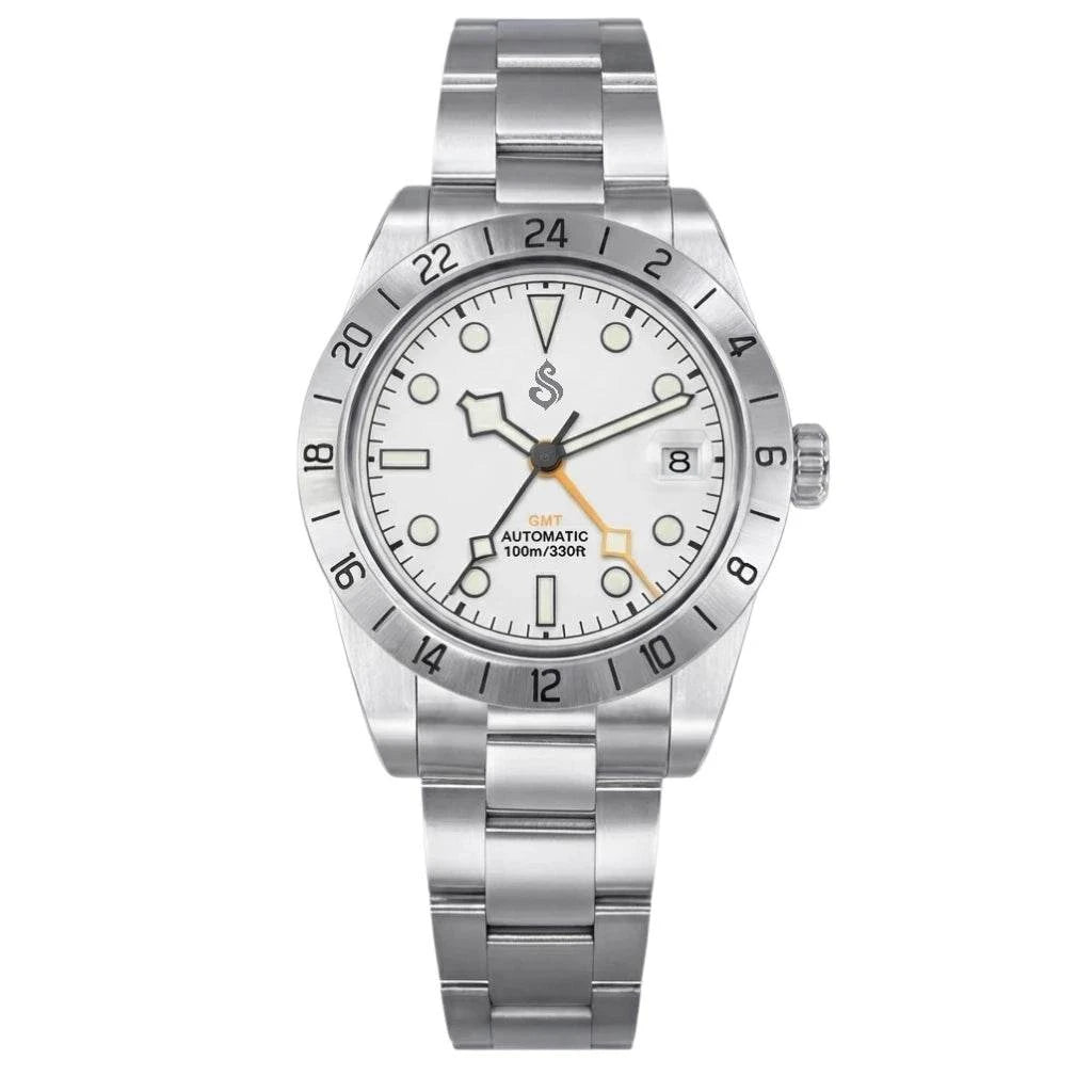 Seiko Mod Watch Tudor Black Bay White Dial Stainless Steel Watches by Modtime Creations 