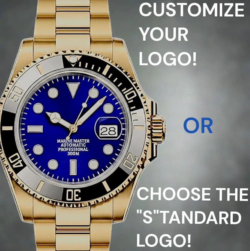 SeikMariner Blue Jeans Seiko Mod luxury diver watch with sapphire crystal and NH35 automatic movement