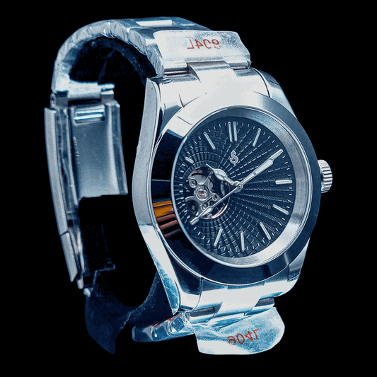 Seiko Mod Date Window Homage Black Open-Heart Dial Series