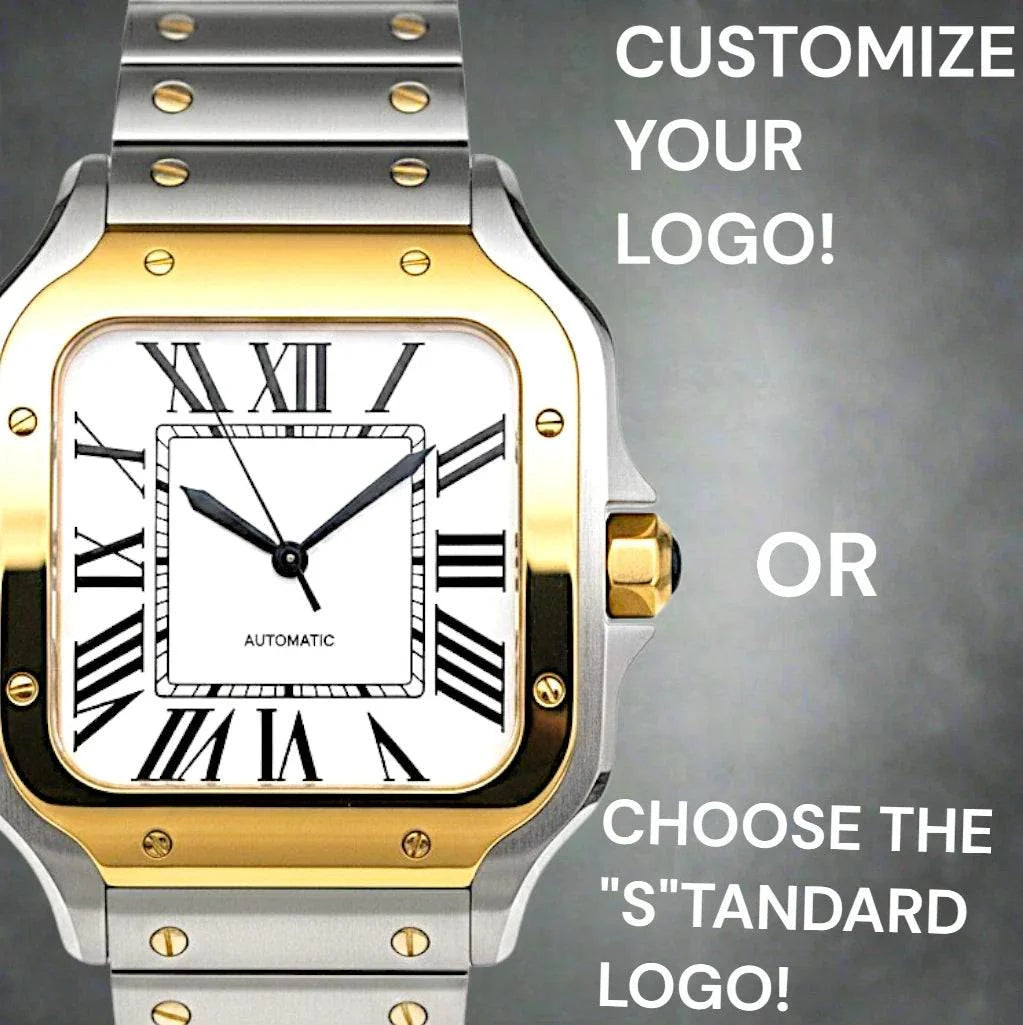 Santeiko Two-Tone White Dial Seiko Mod luxury watch with stainless steel case and sapphire glass
