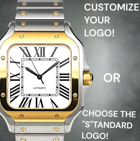 Santeiko Two-Tone White Dial Seiko Mod luxury watch with stainless steel case and sapphire glass