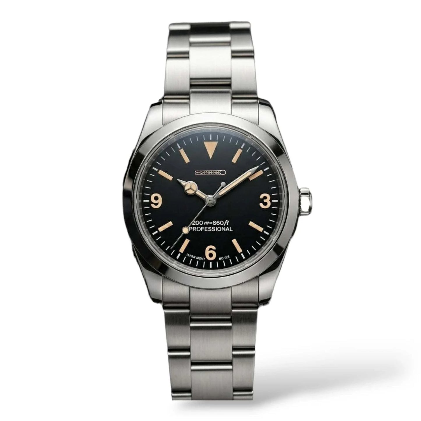 Vintage Xplorer Pilot Silver Black Mod Watch - Modtime