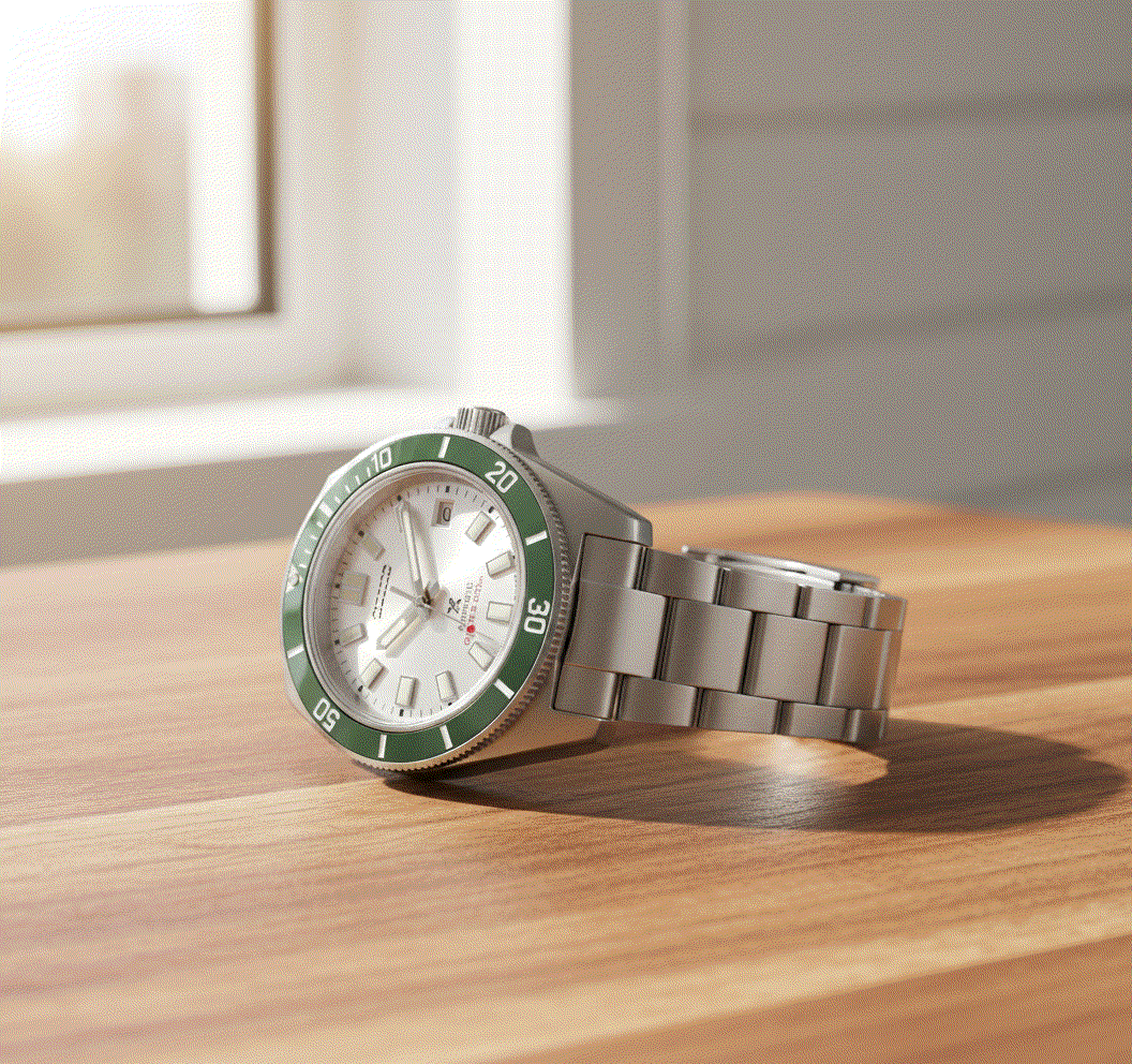 SeikMariner Green White Diver Vintage Mod - Modtime