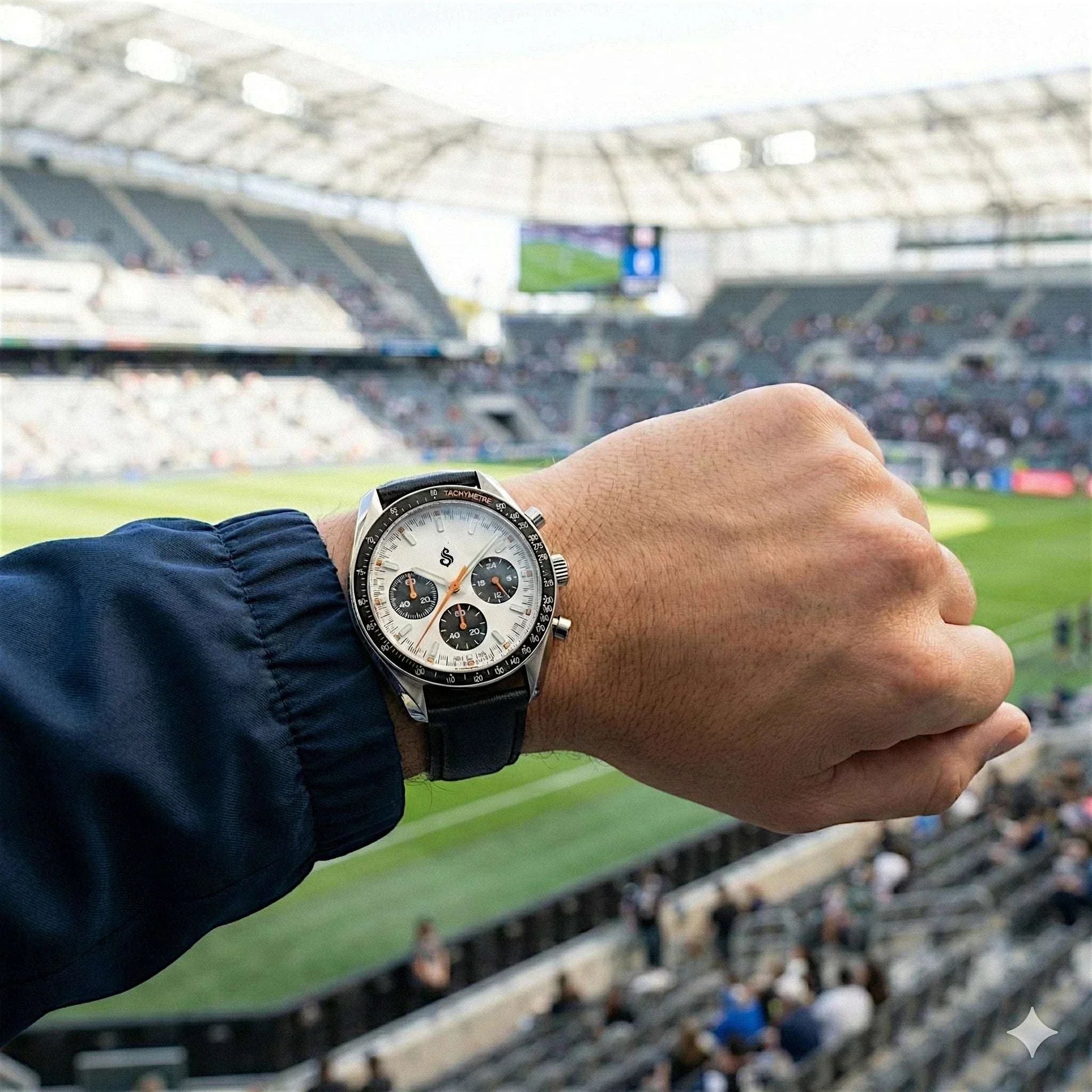 Seiko Mod - Omega Speedmaster Chrono Panda Diver White Black Dial Mod - Modtime