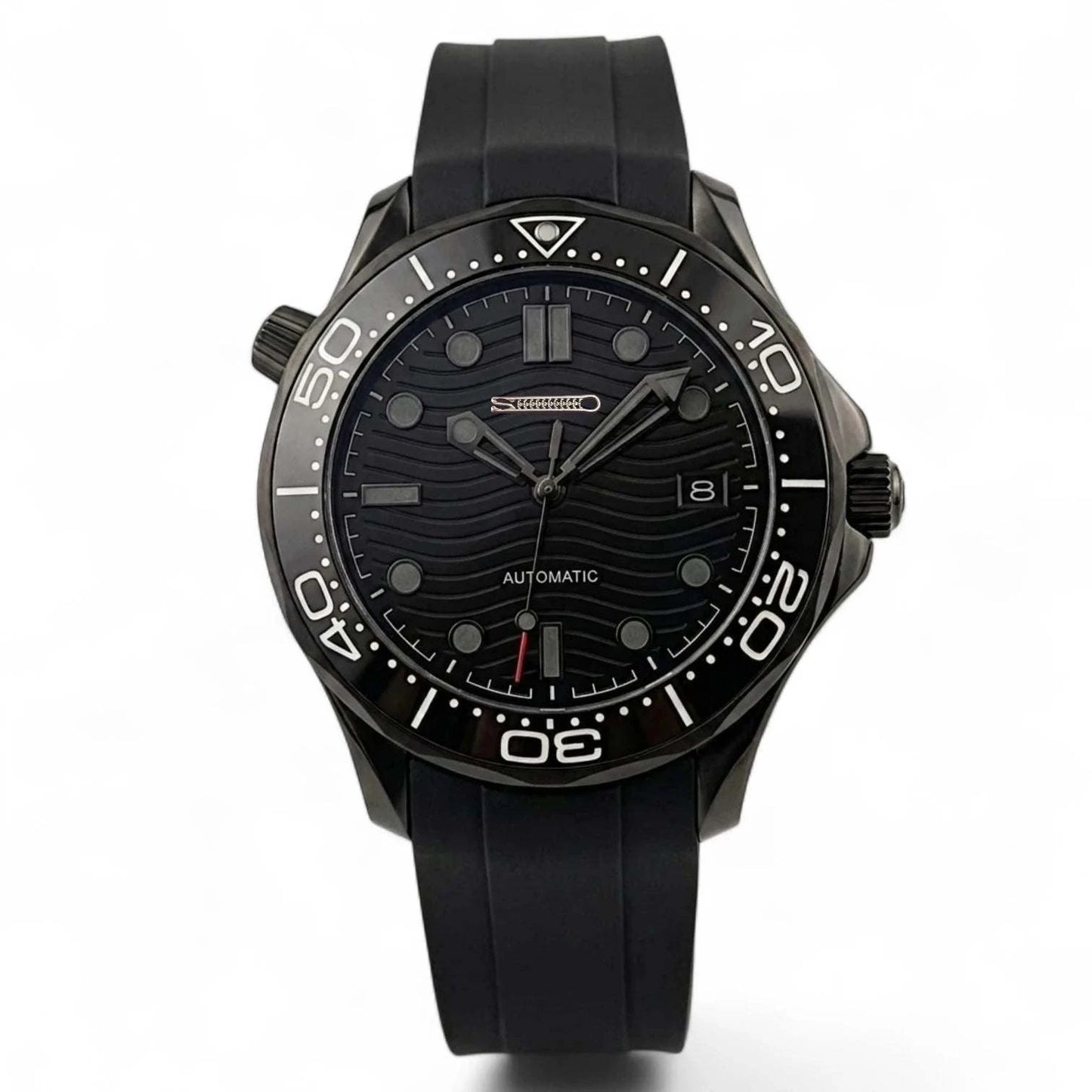 Stealth Black Dial 007 Master Homage Mod Watch - Modtime