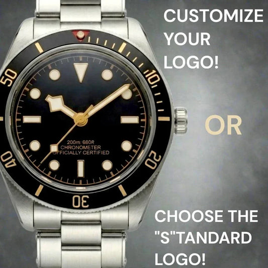Seiko Mod Watch Pelagos Black Bay Vintage Black Gold Dial Diver - Modtime Creations