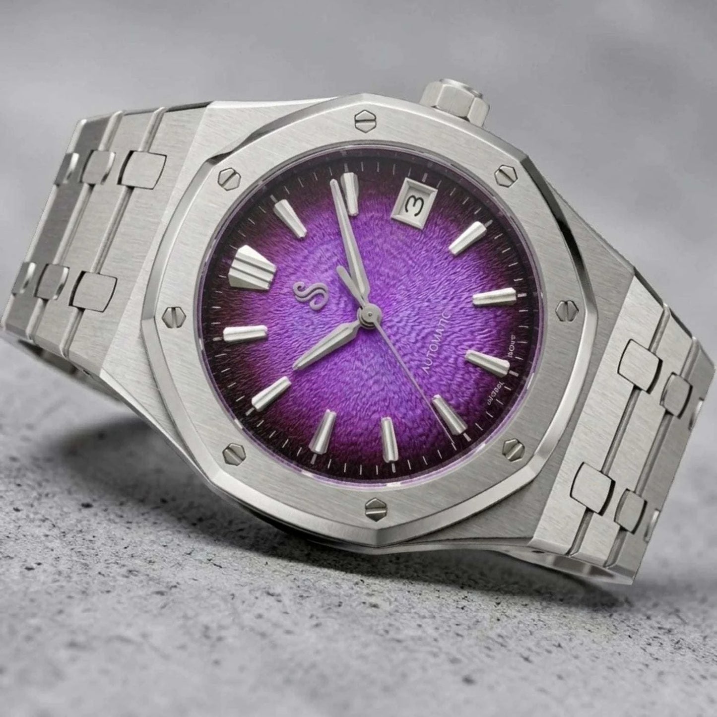 Grand Oak Fusion Mod Watch Series Textured Purple GS Dial - Modtime