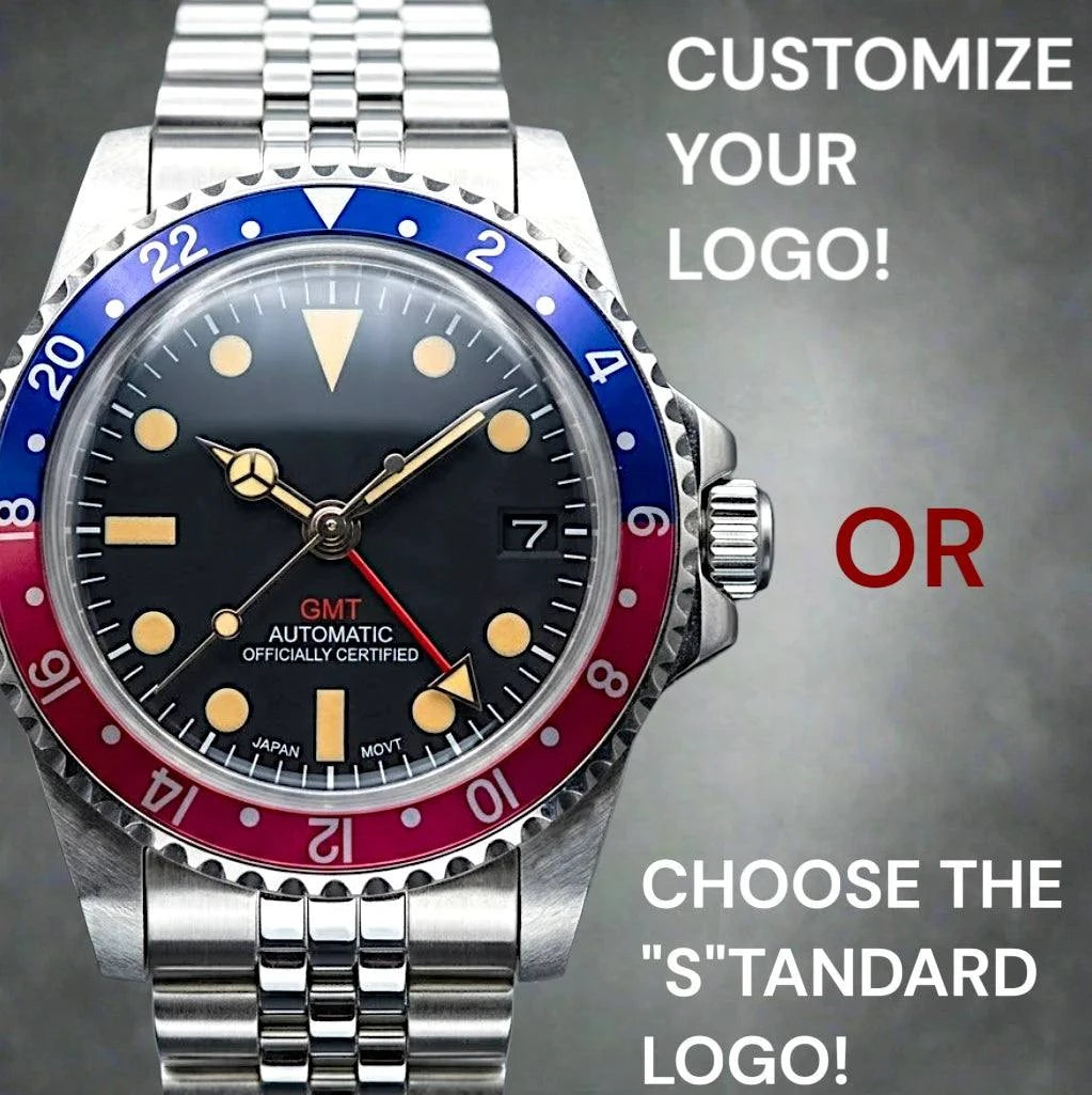 SeikMariner Vintage GMT Red Blue " Pepsi " Mod Watch Series - Modtime Creations