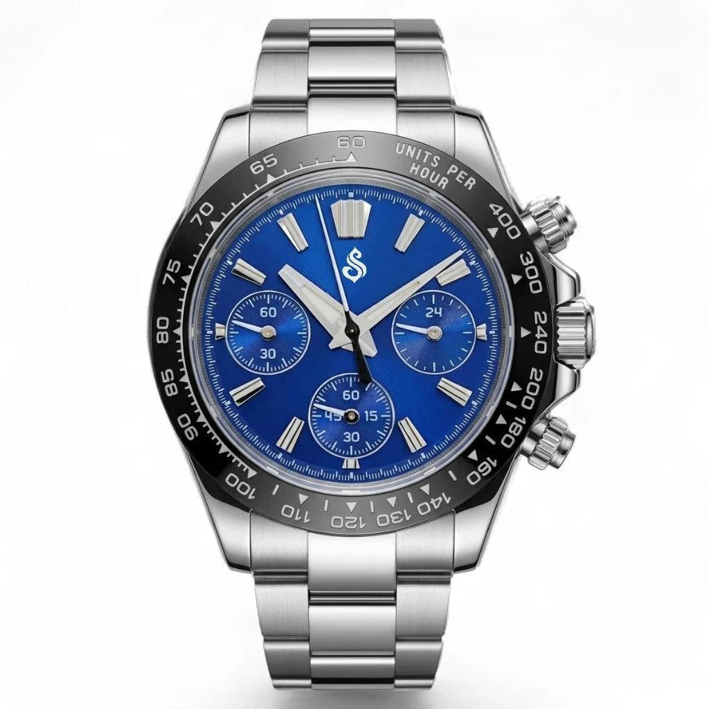 Grand Seitona Blue Dial Black Bezel Mod Watch - GS Fusion