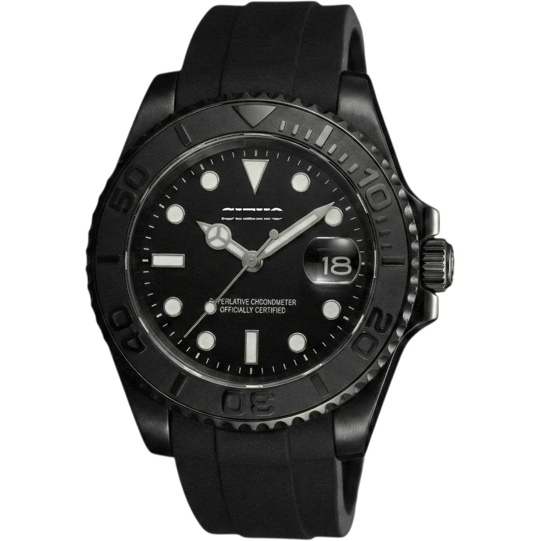 SeikMaster Black Knight modded Seiko dive watch with luxury design and NH35 automatic movement