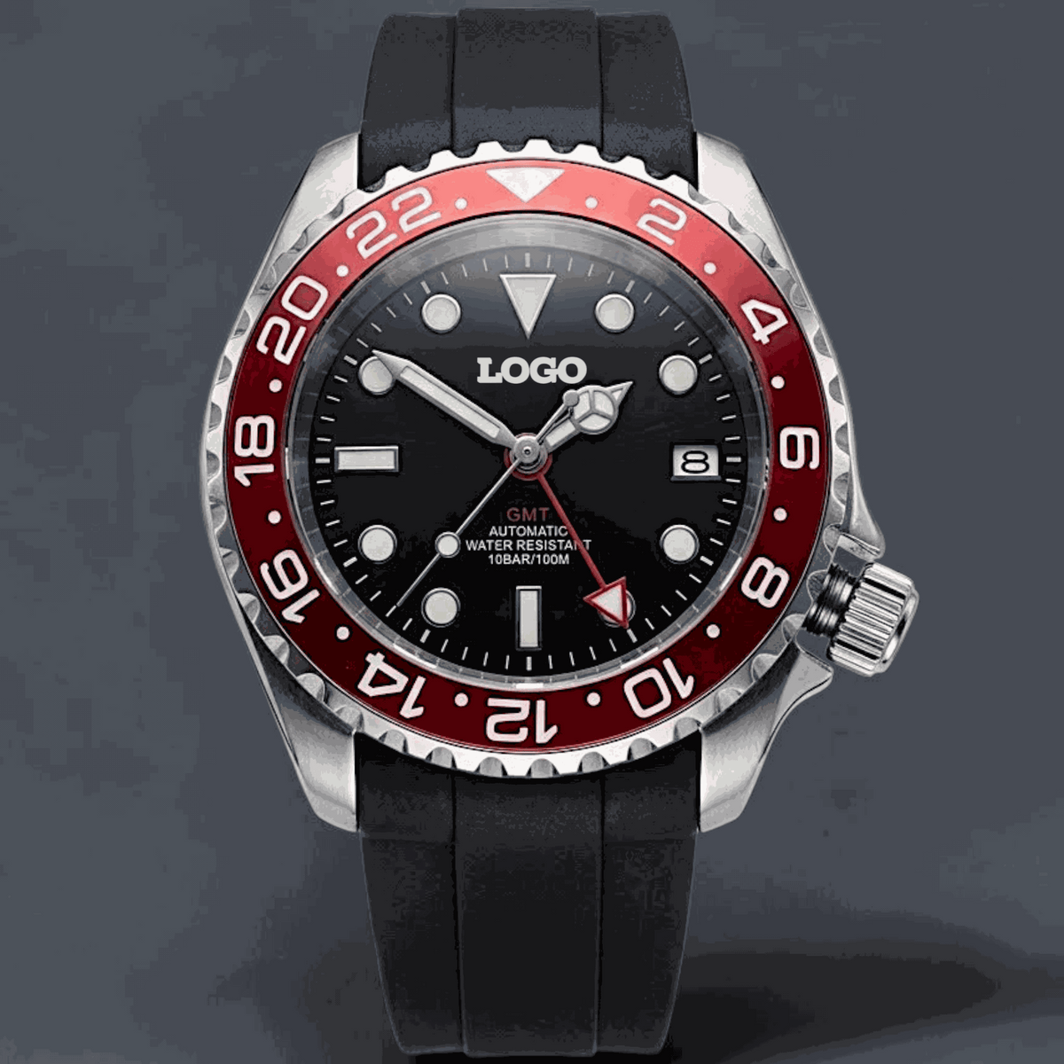 SeikMaster 42 MM SKX GMT Black Red Diver Mod Watch - Modtime