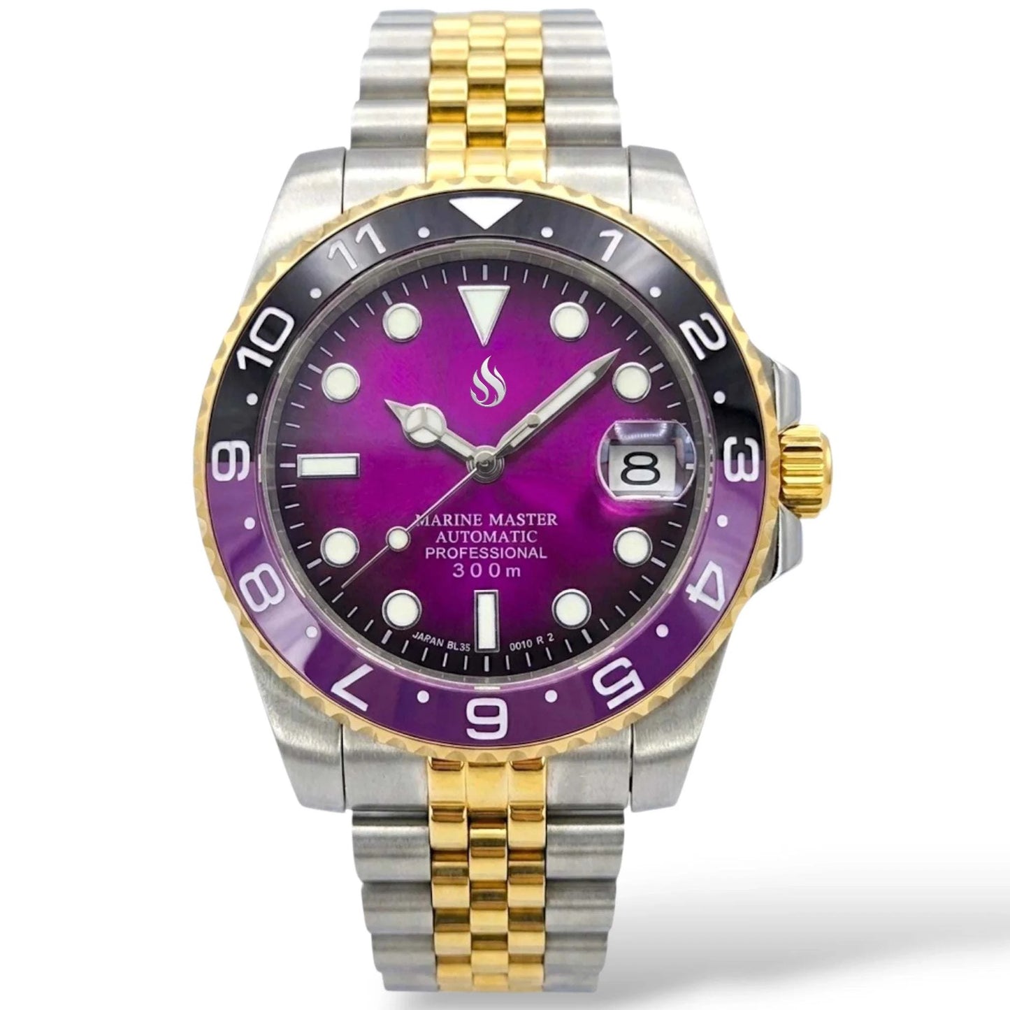 Seikmariner " Joker " Mod Watch Two-Tone Series - Fuchsia Purple Dial - Modtime Creations