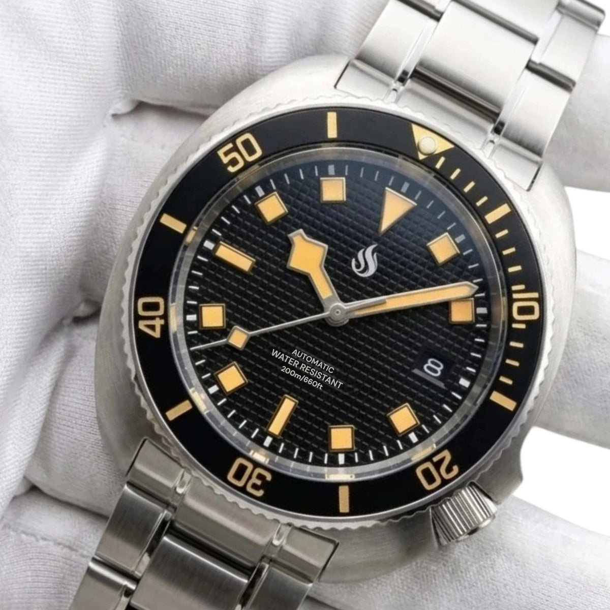 Stealth 44MM Vintage Black Dial "Captain Willard" Turtle Case Mod - Modtime Creations