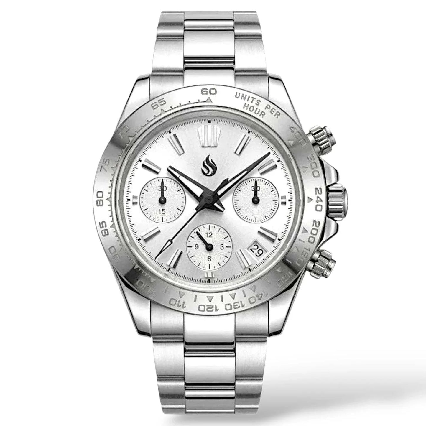Seiko Mod Watches Daytona with a silver white GS Grand Seiko dial and hands built by Modtime Creations 