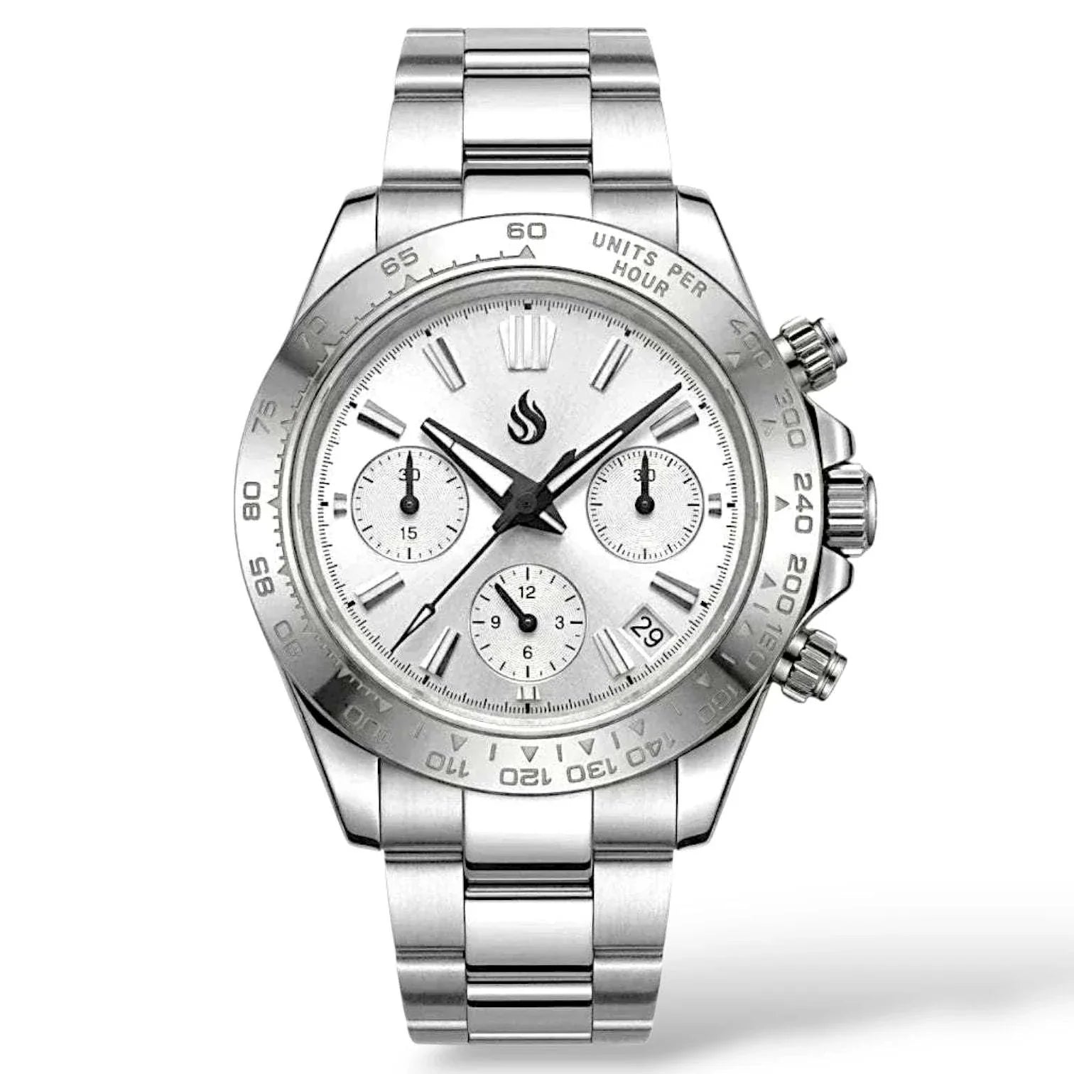Seiko Mod Watches Daytona with a silver white GS Grand Seiko dial and hands built by Modtime Creations 