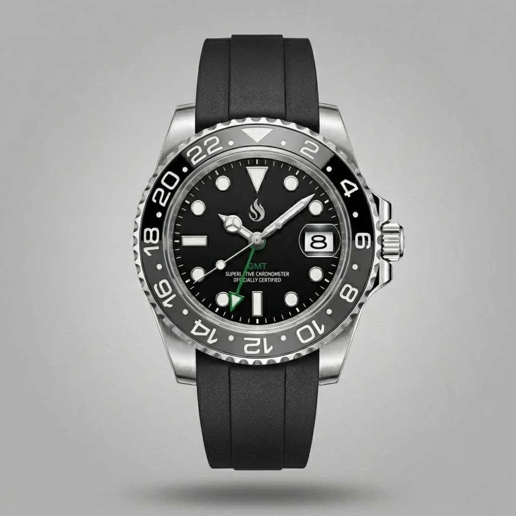SeikMaster 42 MM SKX GMT Grey Black "B Wayne" Diver Mod Watch - Modtime